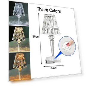 Rechargeable Crystal Table Lamp with Touch Control — Desk & Table Lighting, Fantastic House