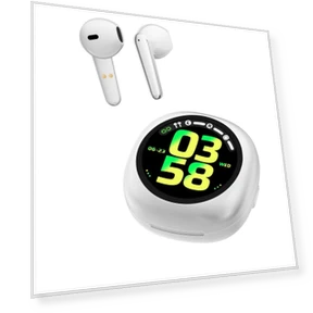 TWS Earbuds with Display — In-Ear Headphones, Rainbuvvy