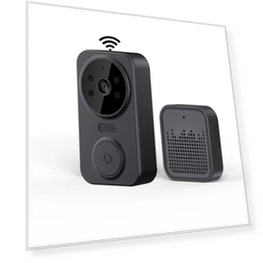 Wireless Doorbell with Customizable Voice Announcements and HD Real-Time Video — Smart Home Security, lingfeng