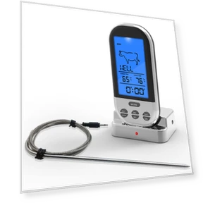 BBQ Thermometer with Timer Alarm — Instant-Read, zhongluo