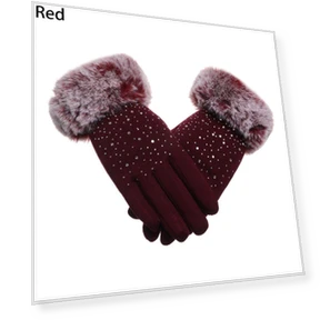 Touchscreen Gloves with Rhinestones — Glove Liners, Dongke
