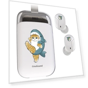 True Wireless Earbuds (Shark Cat Design) — In-Ear Headphones, HAYAO