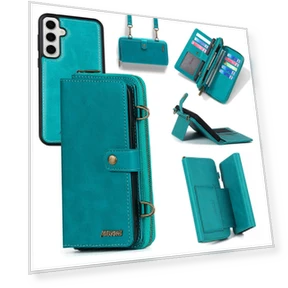Leather Case Detachable Magnetic Phone Wallet Cover — Smartwatch Protectors, Smartwatch 2025