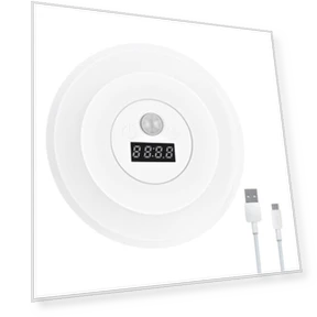 LED Motion Sensor Night Light with Digital Clock — Night Lights, Blackcurrant