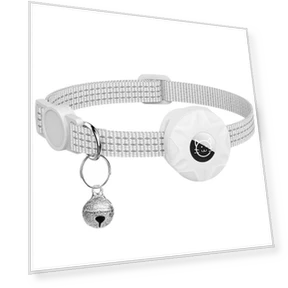 Reflective Adjustable Pet Collar with Airtag Holder — Trackers, djkkhsKSHJ
