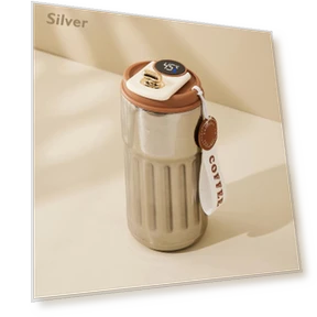 Smart Temperature Display Travel Vacuum Cup — Beverage Warmers, Versatile Home Furnishing