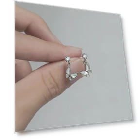 Butterfly Stud Earrings — Clip-Ons, Wipon