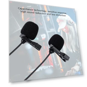 Dual Head Lapel Tie Clip Microphone — Microphones, DIYelecs