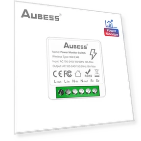 Mini Smart Switch with Energy Monitor — Smart Home Hubs & Controllers, AUBESS