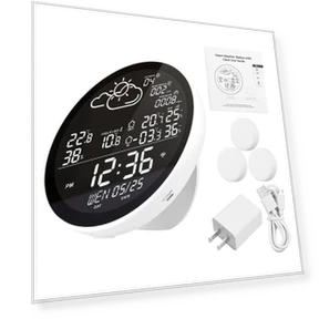 Smart Weather Station with Clock — Barometers, Automobile and motorcycle supplies