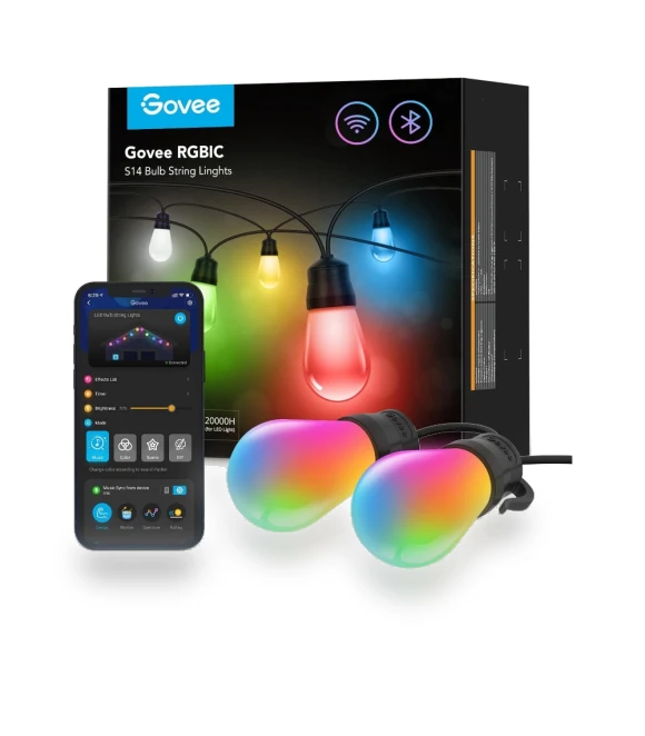 RGBIC Smart Outdoor String Lights 15m — Outdoor String Lights, Govee