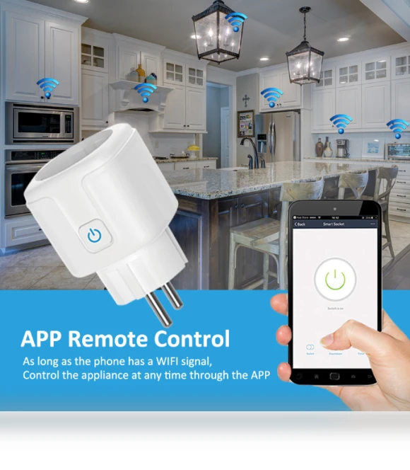 Smart Plug with Energy Monitoring, Works with Alexa and Google Assistant — Smart Home Modules, Tuya