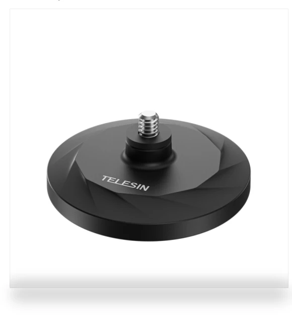 Magnetic Base Mounting Bracket with 1/4" Connector for DJI Pocket 3 / Insta360 Smart Phones — Camera Brackets, TELESIN