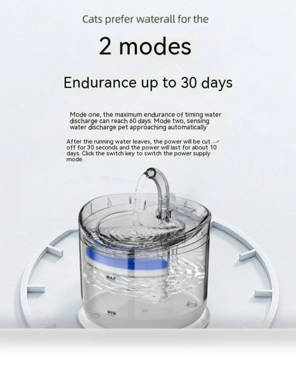 Wireless Charging Automatic Cat Water Dispenser with Filtration — Pet Hydration Solutions