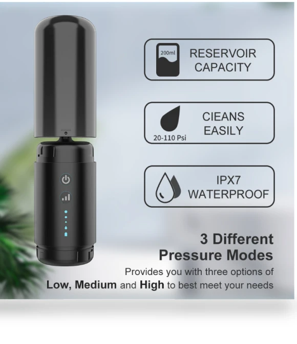 Automatic Electric Ear Cleaner with Jet Flusher and Nozzles — Syringes
