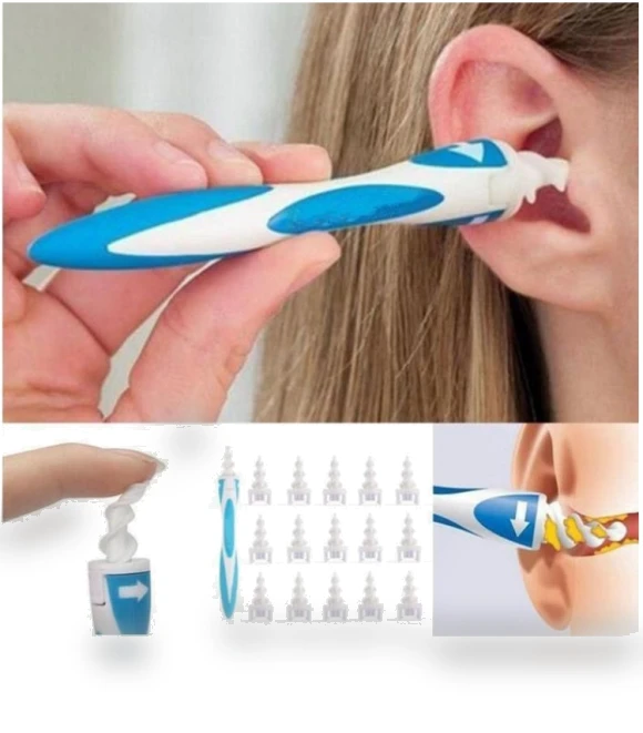 Smart Swab Ear Cleaner with 15 Replacement Parts — Syringes
