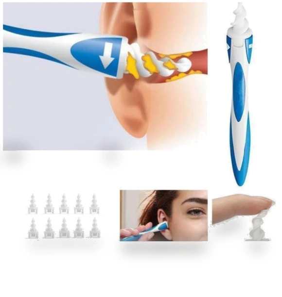 Smart Swab Ear Cleaner with 15 Replacement Parts — Syringes