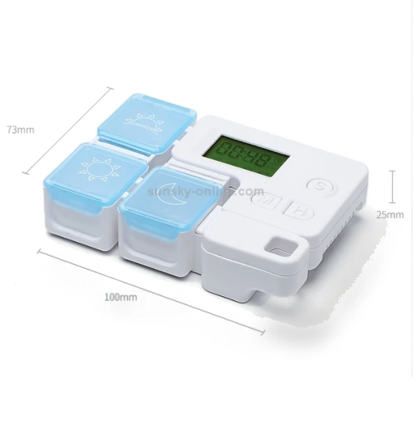 Portable Smart Plastic Storage Box with Electronic Timed Reminder — Medication Accessories