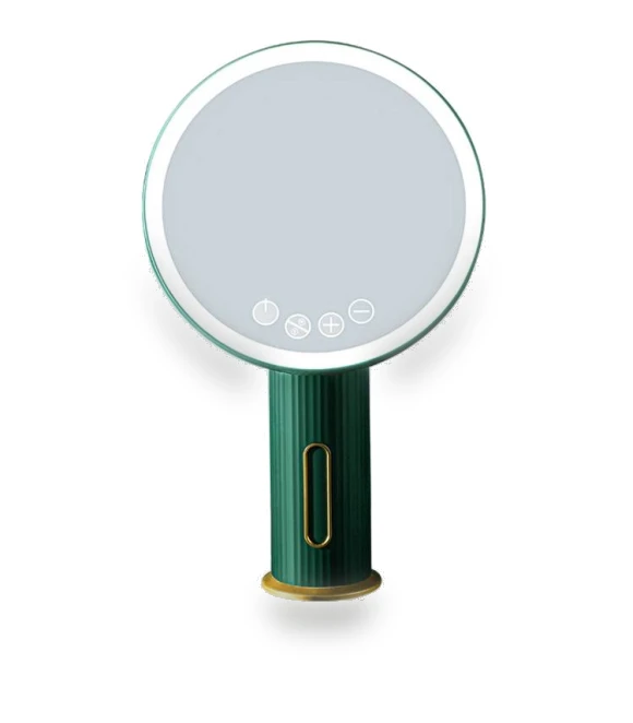 Smart LED Makeup Mirror with Three-Color Light — Handheld