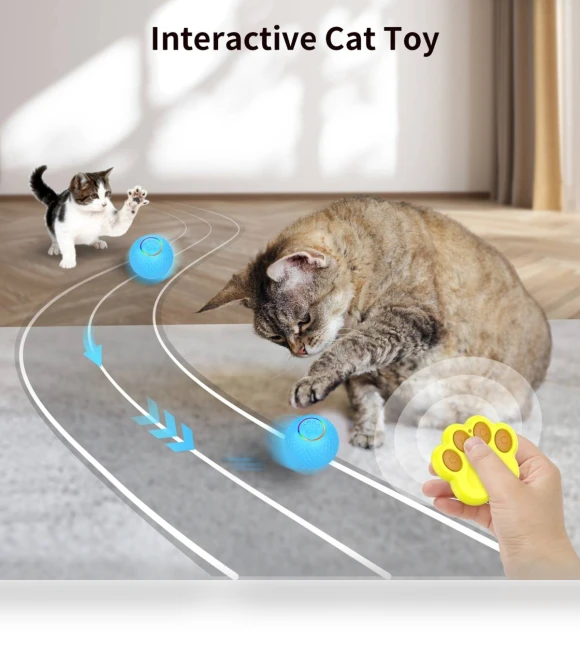 Smart Pet Cat Toy Ball Luminous Yo-Yo Remote Control — Cat Playthings, C2