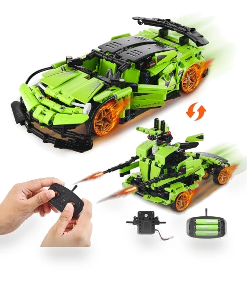 STEM Building Toys for Kids 2 in 1 App & Remote Control Car/Robot 461 PCS — Construction Kits, VEVOR