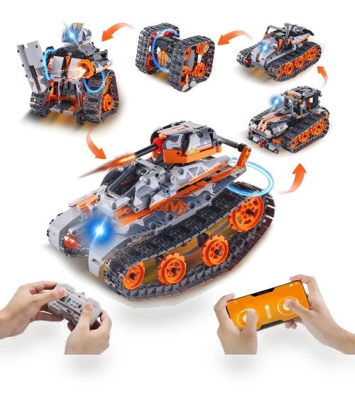 STEM Building Toys for Kids 5 in 1 App & Remote Control Car/Robot 554 PCS — Construction Kits, VEVOR