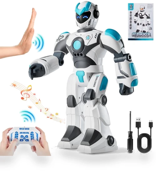 RC Robot Toy Talking Dancing Gesture and Voice Remote Control Programmable — Interactive Figures & Robots, VEVOR