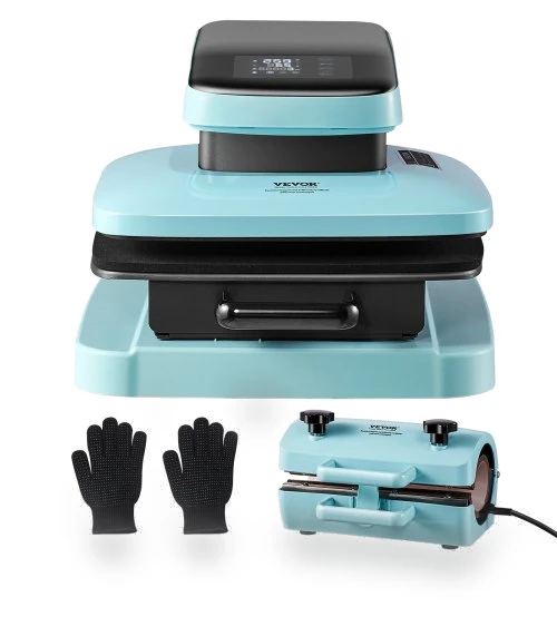 Auto Heat Press Machine Kit Tumbler Press 2-in-1, 15 x 15 in Smart T Shirt Press Machine — Machines, VEVOR