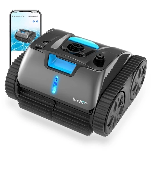 Cordless Pool Robot Vacuum with APP, 240min Max Runtime, 3 Cleaning Modes, Wall Climbing — Smart Cleaning Robots, WYBOT