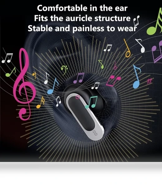 Smart LCD Touchscreen Bluetooth 5.3 Earbuds, Waterproof Wireless Sport Headphones — In-Ear Headphones, NONAME