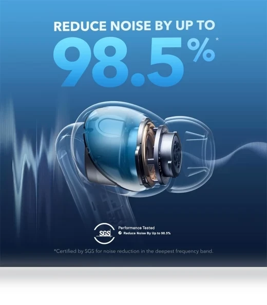 Soundcore Liberty 4 NC Earbuds TWS Headphones with Adaptive ANC 2.0 — In-Ear Headphones, Anker