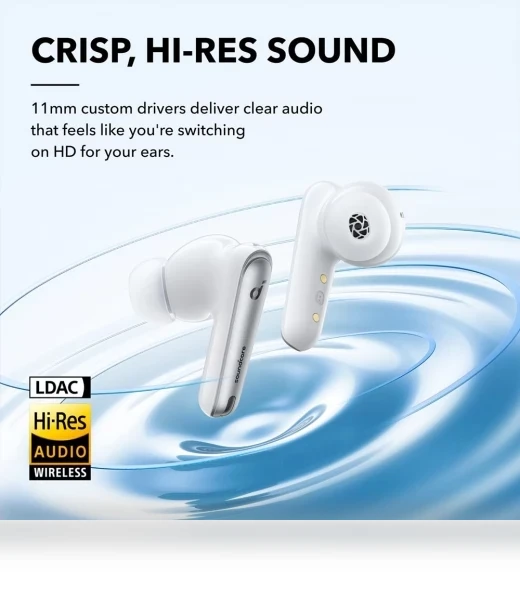Soundcore Liberty 4 NC Earbuds TWS Headphones with Adaptive ANC 2.0 — In-Ear Headphones, Anker