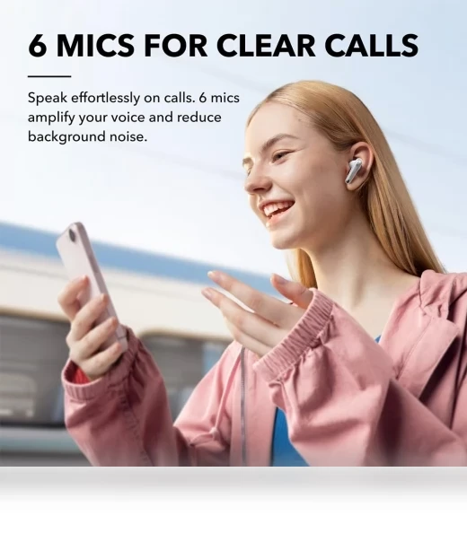 Soundcore Liberty 4 NC Earbuds TWS Headphones with Adaptive ANC 2.0 — In-Ear Headphones, Anker