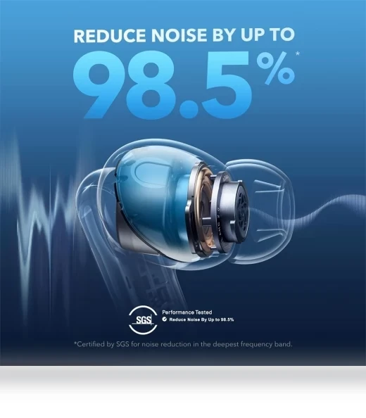 Soundcore Liberty 4 NC Earbuds TWS Headphones with Adaptive ANC 2.0 — In-Ear Headphones, Anker
