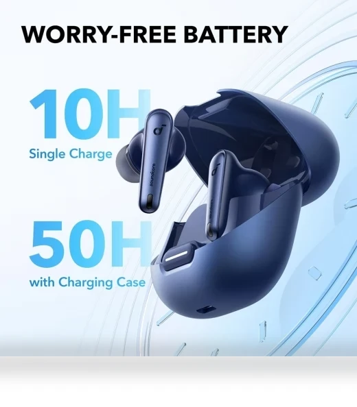 Soundcore Liberty 4 NC Earbuds TWS Headphones with Adaptive ANC 2.0 — In-Ear Headphones, Anker