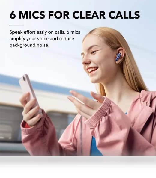 Soundcore Liberty 4 NC Earbuds TWS Headphones with Adaptive ANC 2.0 — In-Ear Headphones, Anker