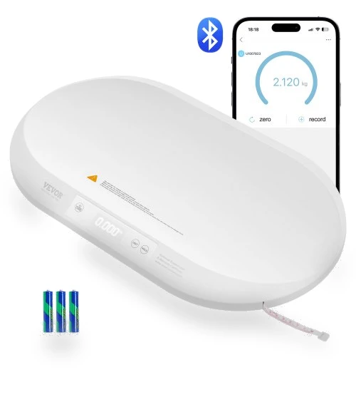 Smart Bluetooth Infant Digital Scale with Measuring Tape — Baby Scales, VEVOR
