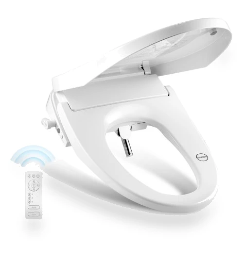 Electric Smart Heated Bidet Toilet Seat with Remote Control — Bidets, VEVOR