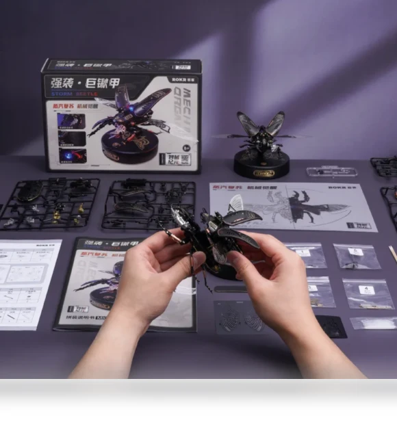 The Storm Beetle DIY Moveable Mechanic Organism 3D Puzzle — Educational, Robotime