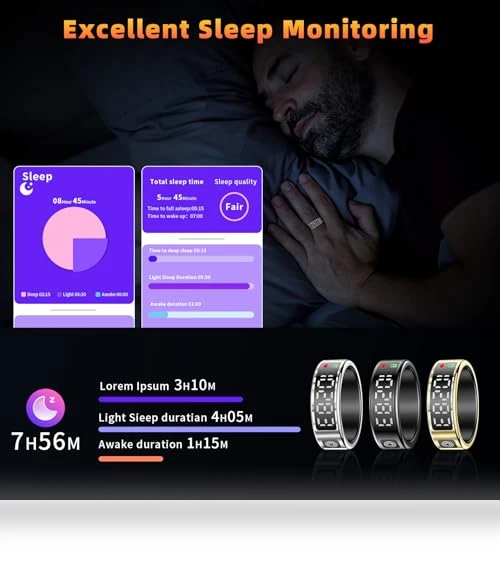 Smart Ring Health Tracker with LED Display — Smart Rings, Gwenland