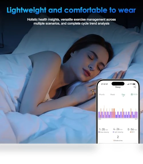 Smart Ring Fitness Tracker - Waterproof Health Monitor for Sleep, Heart, Blood Oxygen, Steps, Calories — Smart Rings, Dkeof