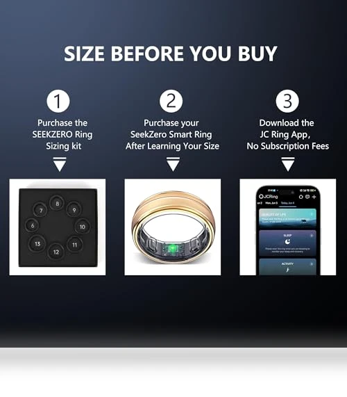 Smart Fitness Ring with Sleep & Step Tracker — Smart Rings, SEEKZERO