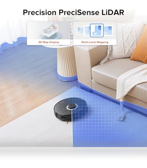 Robot Vacuum and Mop with LiDAR Navigation, 4200Pa Suction — Smart Cleaning Robots, Roborock