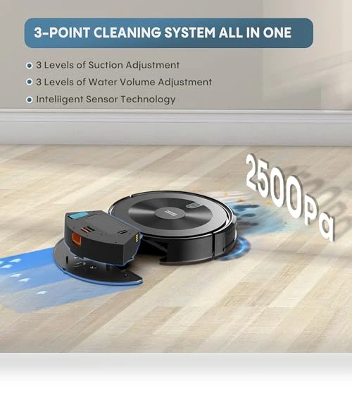 Robot Vacuum and Mop Combo with Alexa/APP Control — Smart Cleaning Robots, AZQQ