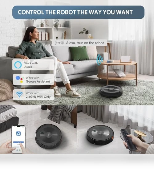 Robot Vacuum and Mop Combo with Alexa/APP Control — Smart Cleaning Robots, AZQQ