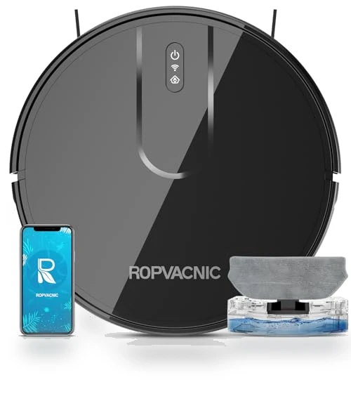 Robot Vacuum and Mop Combo with 4000Pa Suction, Self-Charging, Advanced Obstacle Avoidance — Smart Cleaning Robots, ROPVACNIC