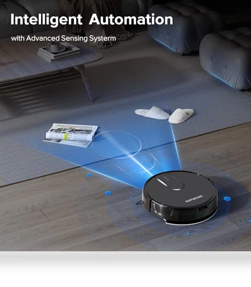 Robot Vacuum and Mop Combo with 4000Pa Suction, Self-Charging, Advanced Obstacle Avoidance — Smart Cleaning Robots, ROPVACNIC