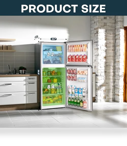 11.6 Cu.Ft. Double Door Refrigerator with Top Freezer — Cooling Solutions, Upstreman