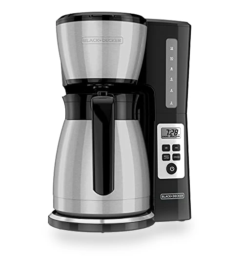 12 Cup Thermal Programmable Coffee Maker with Brew Strength and VORTEX Technology — Beverage Warmers, BLACK+DECKER
