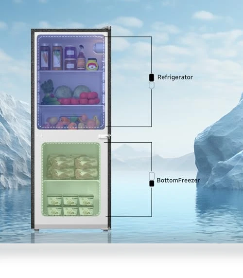 4.0 Cu.Ft Small Refrigerator with Freezer, Double Door, Stainless Steel — Mini Fridges, BANGSON